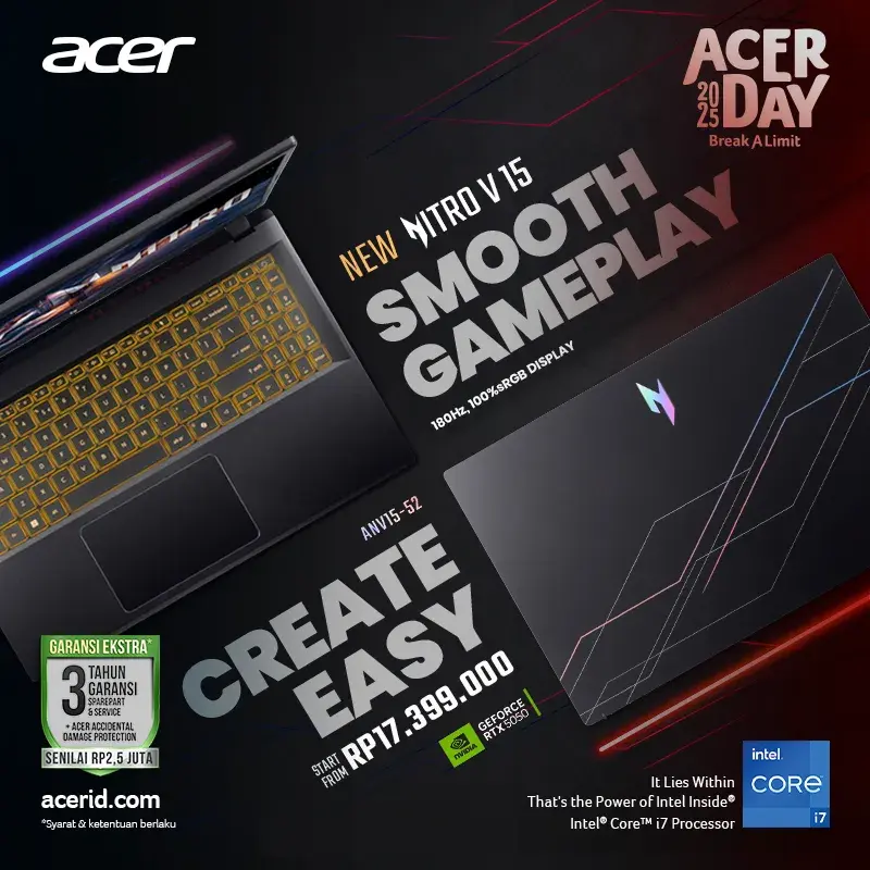 Acer Nitro V15 ANV15-52 (Intel Core 7 240H / 16GB / 512GB SSD)